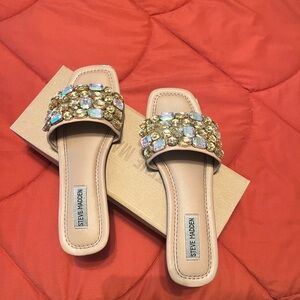 Steve Madden Gold Embellished Sandals